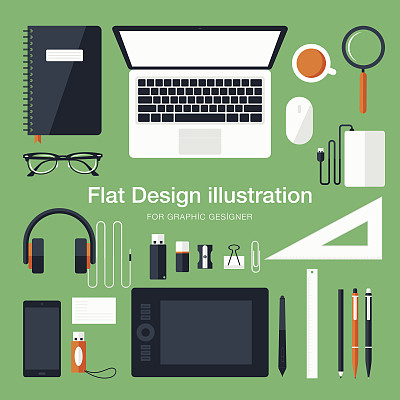 平面设计师工作空间图片下载