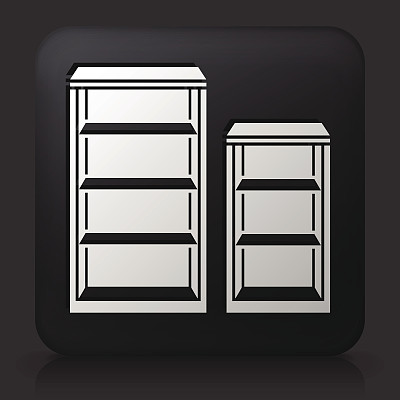 黑色方形按钮与书柜图片下载