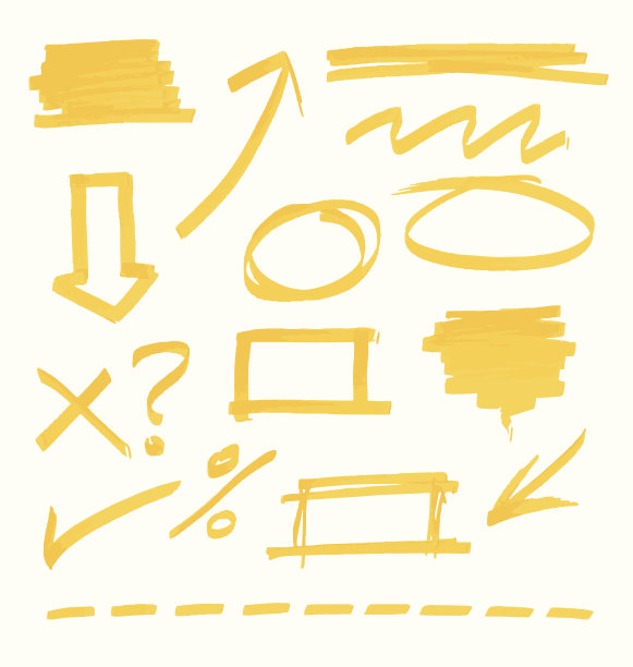 手绘设计元素集合图片下载