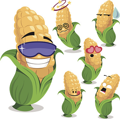 玉米卡通套装A图片下载