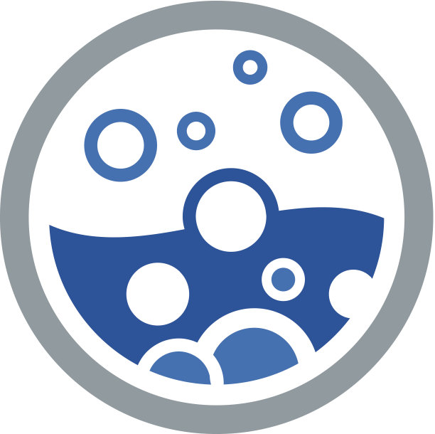 水气泡圆标志矢量插图图片下载