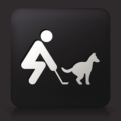 黑色方形按钮与遏制你的狗图片下载