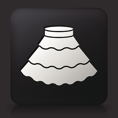 黑色方形按钮与裙子图标图片下载