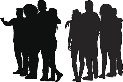 一群站在一起的朋友图片下载