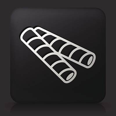 黑色方形按钮与晶圆棒图标图片下载