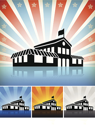 商业广场建筑颜色集图片下载