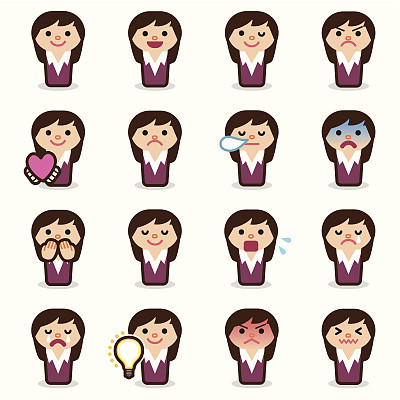 商业女人表情符号图片下载