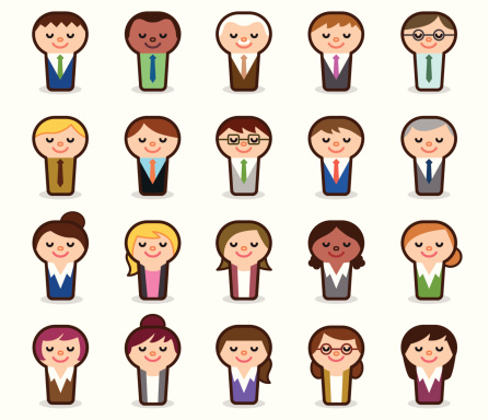 微笑的商务人士图标图片下载