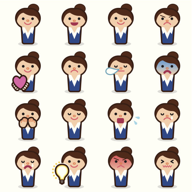 商业女人表情符号图片下载