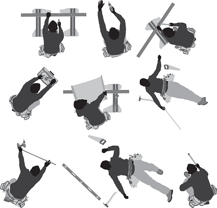 木匠的各种动作图片下载