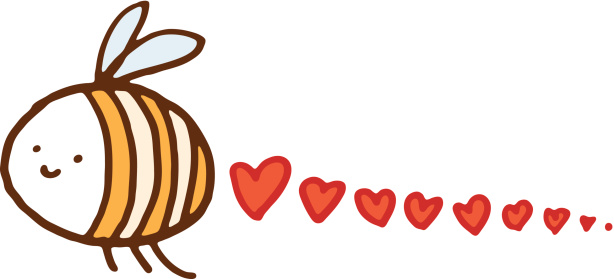 带着爱情足迹的小蜜蜂图片下载