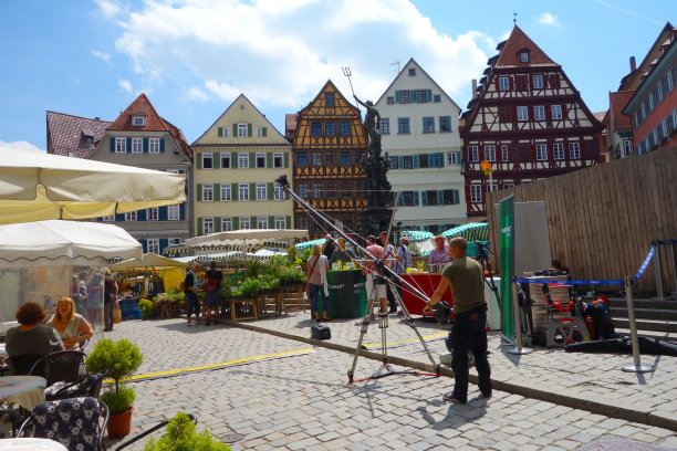 德国Tübingen市场广场图片下载