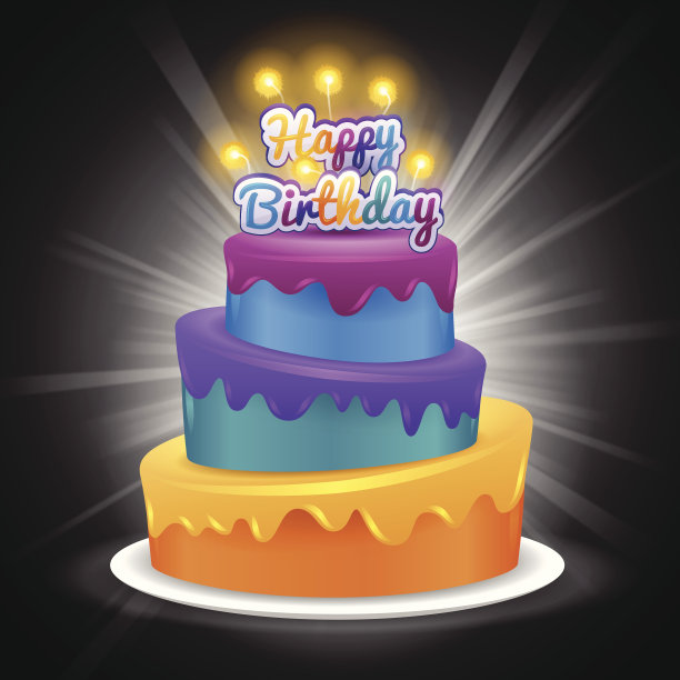 快乐的生日蛋糕图片下载
