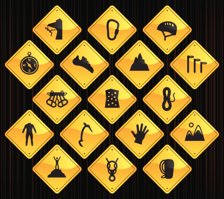 黄色路标-攀登图片下载