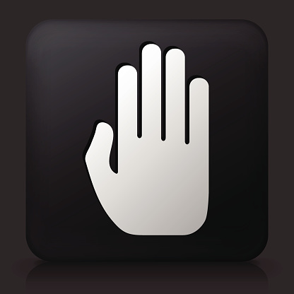 黑色方形按钮与手图片下载