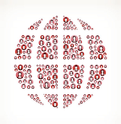 《全球女性》面临女孩权力模式。图片下载