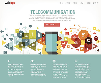 电信网页设计布局图片下载