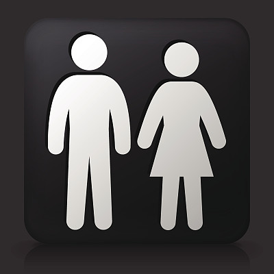 黑色方形按钮与一对图标图片下载