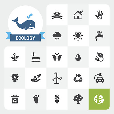 生态和有机基础矢量图标和标签图片下载
