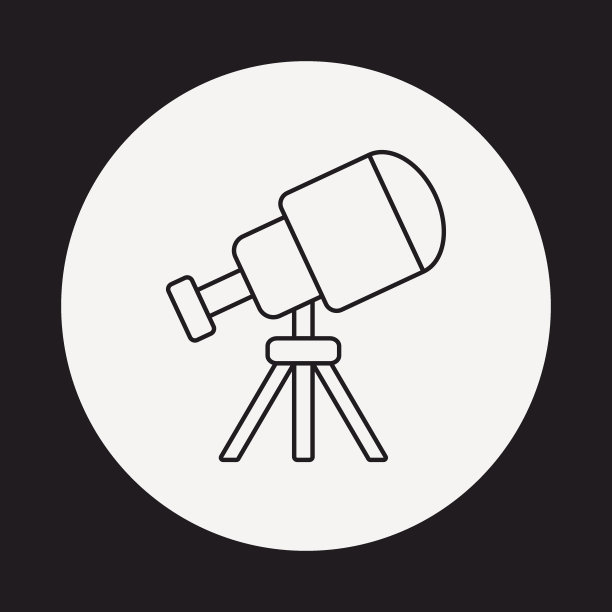 太空望远镜线条图标图片下载
