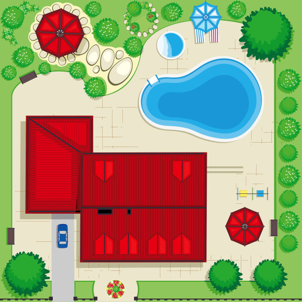 住宅平面图俯视图图片下载