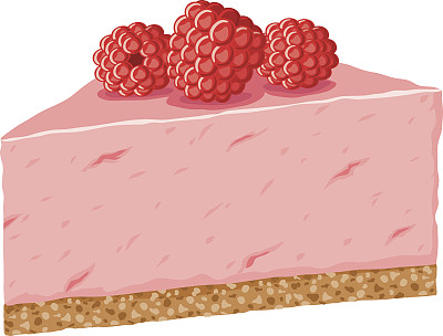高高的慕斯蛋糕，上面点缀着新鲜的覆盆子图片下载