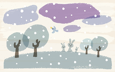 蜡笔冬天图片下载