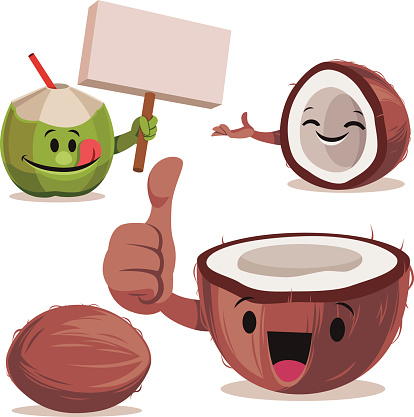 椰子卡通套装C图片下载