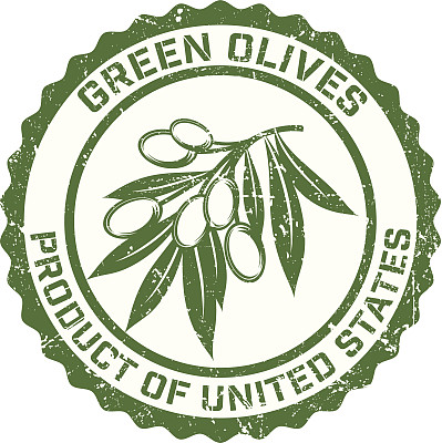 橄榄垃圾橡胶图章图片下载