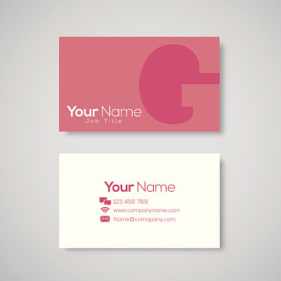 名片模板字母G图片下载