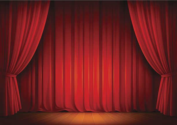 舞台上的窗帘图片下载