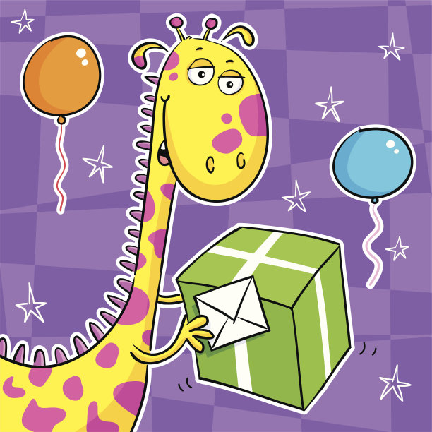 恐龙和长颈鹿图片下载