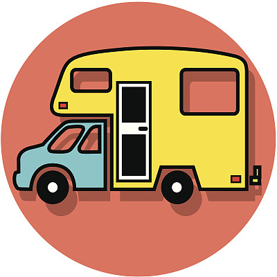 露营者卡车图标图片下载