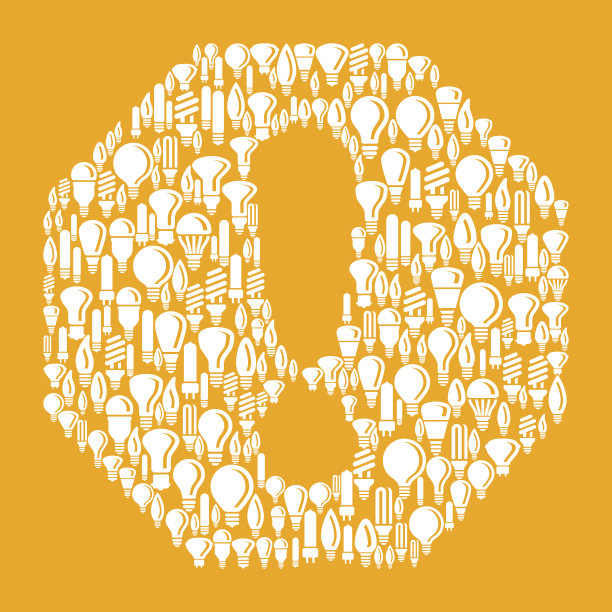 矢量灯泡图案背景上的错误图标图片下载