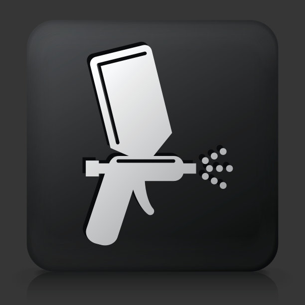 黑色方形按钮与喷漆图片下载