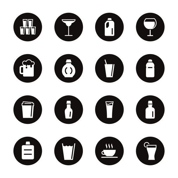 饮料图标设置2 -黑圈系列图片下载