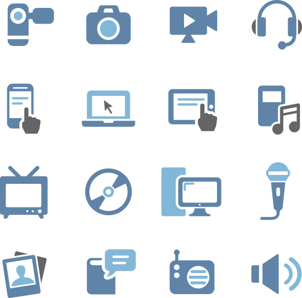 多媒体和设备图标- Conc系列图片下载