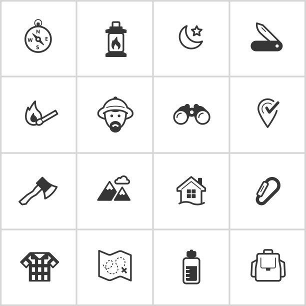 荒野和探索的图标-墨水系列图片下载