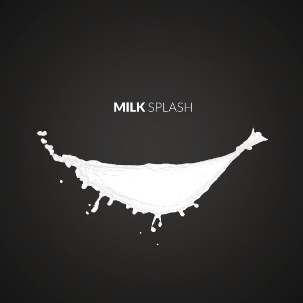 牛奶飞溅，孤立在黑色背景图片下载