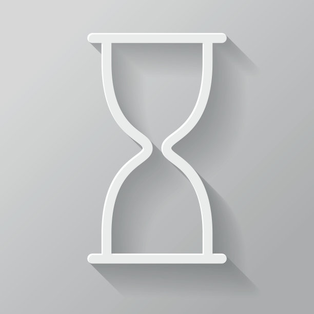 沙漏纸细线界面图标与长影子图片下载