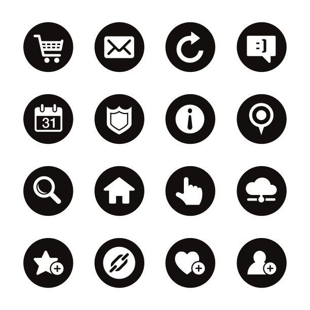 网页图标-黑圈系列图片下载