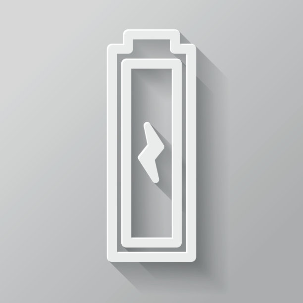 电纸细线界面图标与长阴影图片下载