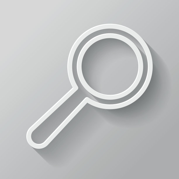 搜索纸细线界面图标与长阴影图片下载