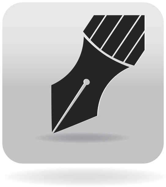 免版税剪影黑白笔尖图标图片下载