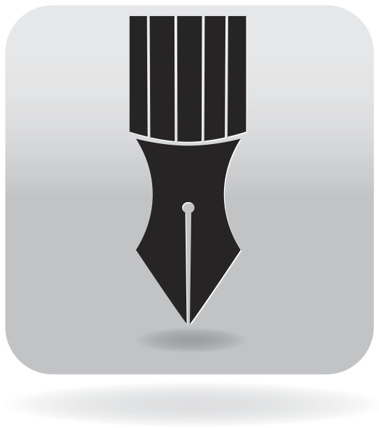 免版税剪影黑白笔尖图标图片下载