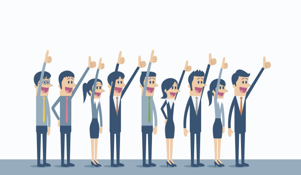 商业人士竖起大拇指图片下载