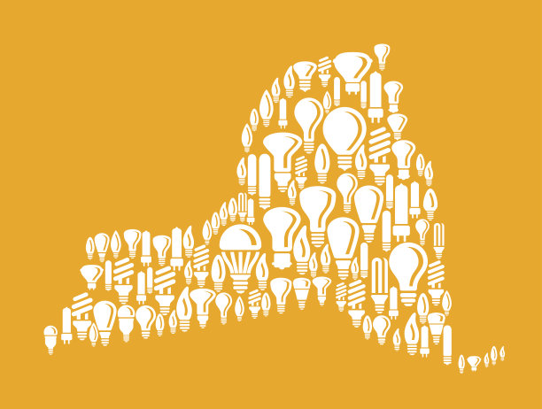 纽约州的矢量灯泡图案背景图片下载