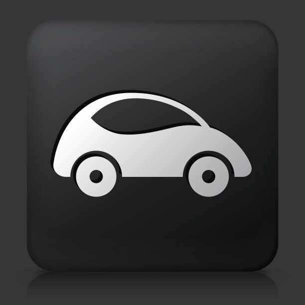 黑色方形按钮与汽车图标图片下载