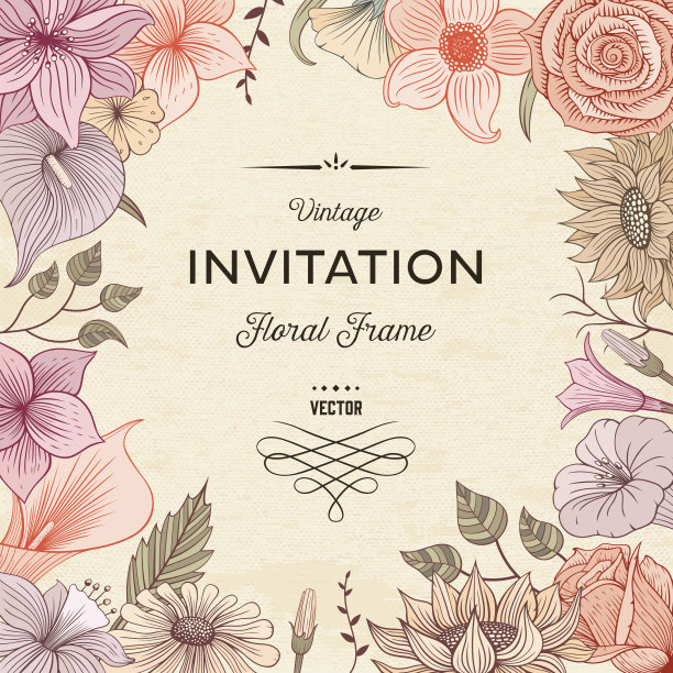 花卉边界变形图片下载