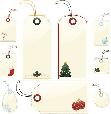 采购产品闪亮的米色圣诞节或冬天的礼物，价格标签，标签图片下载